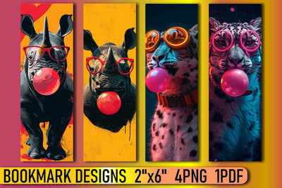 Bubble Gum Charm in Animal Bookmarks Sublimation afrosvg 