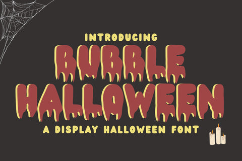 Bubble Halloween Font Dm Letter Studio 