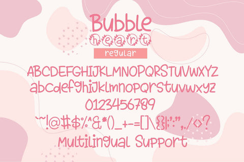 Bubble Heart Font Font Dm Letter Studio 