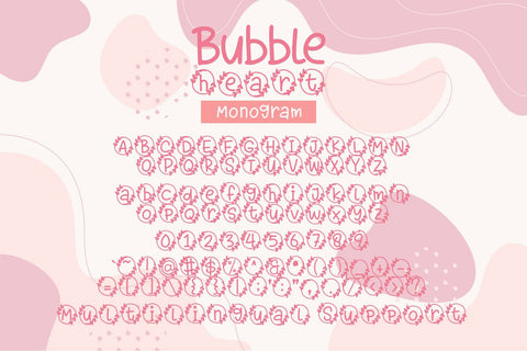 Bubble Heart Font Font Dm Letter Studio 