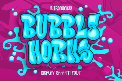 Bubble Horns - Graffiti Font Font Mozzatype 