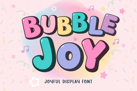 Bubble Joy – Playful Bubble Font (Regular & Outline Font AnningArts Design 