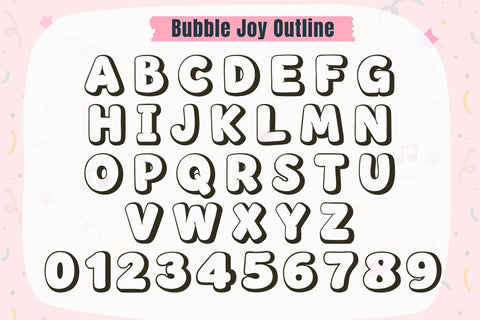 Bubble Joy – Playful Bubble Font (Regular & Outline Font AnningArts Design 