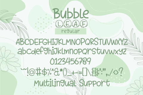 Bubble Leaf Font Font Dm Letter Studio 