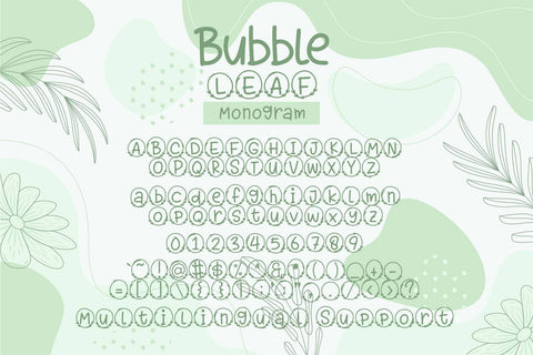Bubble Leaf Font Font Dm Letter Studio 
