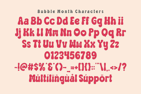 Bubble Month - Cute Bubble Display Font Font Masyafi Studio 