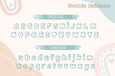Bubble Rainbow - Outline Font Font AnningArts Design 