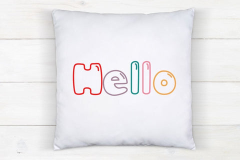 Bubble Rainbow - Outline Font Font AnningArts Design 