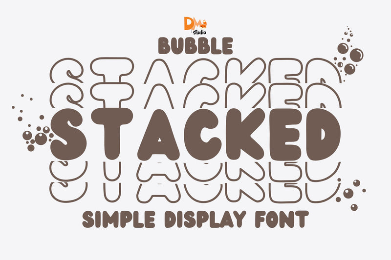 Bubble Stacked Font Font Dm Letter Studio 