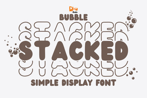 Bubble Stacked Font Font Dm Letter Studio 