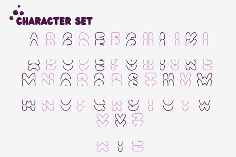 Bubble Stacked Monogram Font Dm Letter Studio 