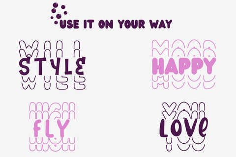 Bubble Stacked Monogram Font Dm Letter Studio 