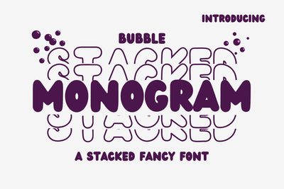 Bubble Stacked Monogram SVG Dm Letter Studio 