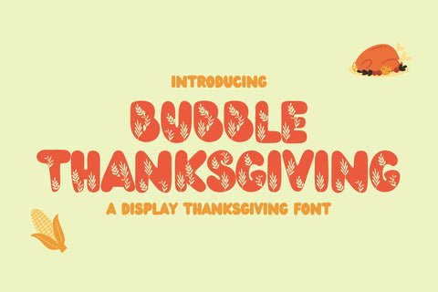 Bubble Thanksgiving Font Dm Letter Studio 