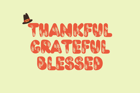 Bubble Thanksgiving Font Dm Letter Studio 