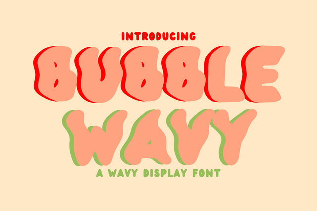 Bubble Wavy Font Font Dm Letter Studio 