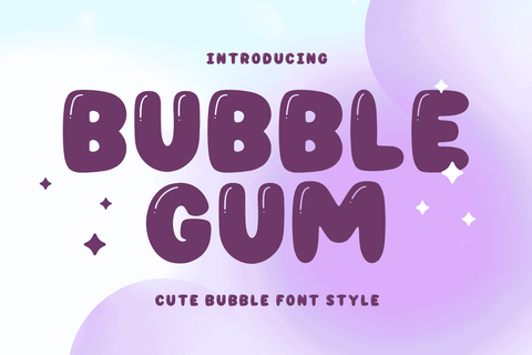 BUBBLEGUM Font Mozarella 