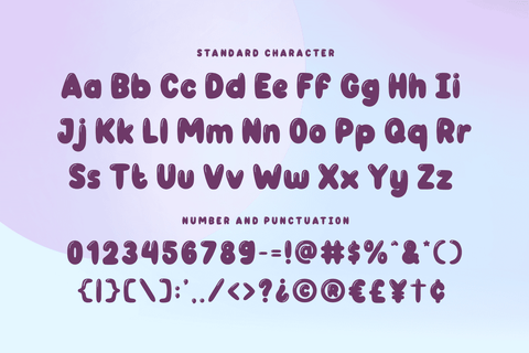 BUBBLEGUM Font Mozarella 