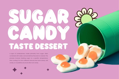 BUBBLEGUM Font Mozarella 