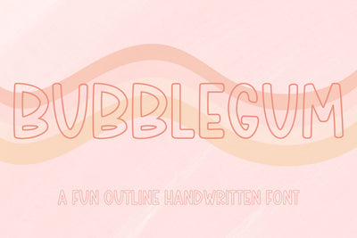 BubbleGum Handwritten Outline Font Font Designing Digitals 