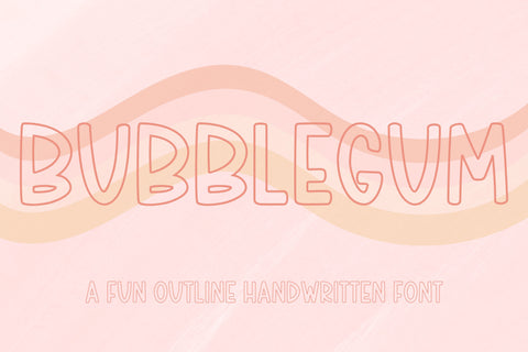 BubbleGum Handwritten Outline Font Font Designing Digitals 