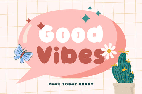 Bubbleland Font Mozarella 