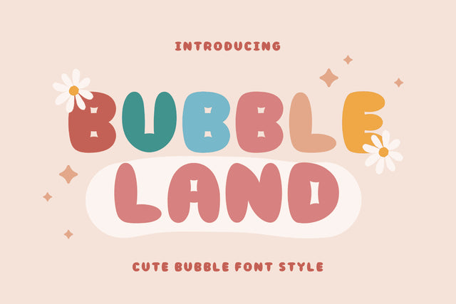 Bubbleland Font Mozarella 