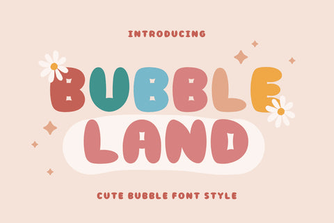 Bubbleland Font Mozarella 