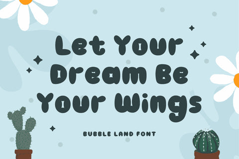 Bubbleland Font Mozarella 