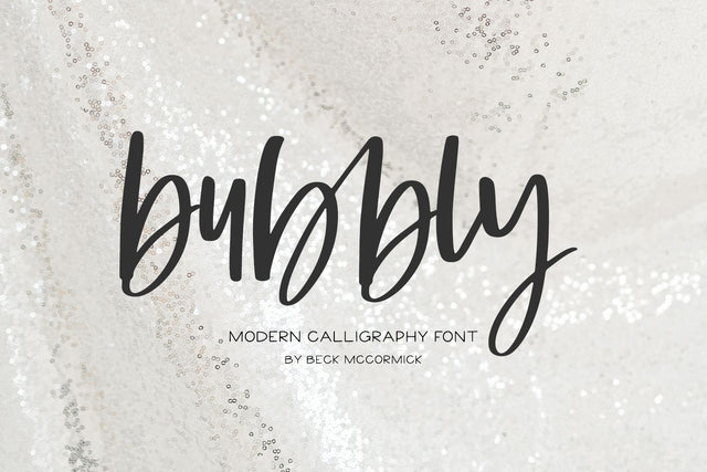 Bubbly Script Font Beck McCormick 