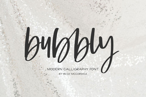 Bubbly Script Font Beck McCormick 