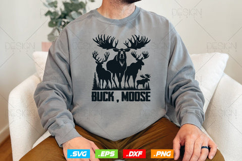 Buck Moose Svg Png, Fathers Day svg, Deer Hunting Svg, Hunting Gifts, Moose Svg, WildLife Svg, Hunting Season Svg, Svg Files For Cricut SVG DesignDestine 