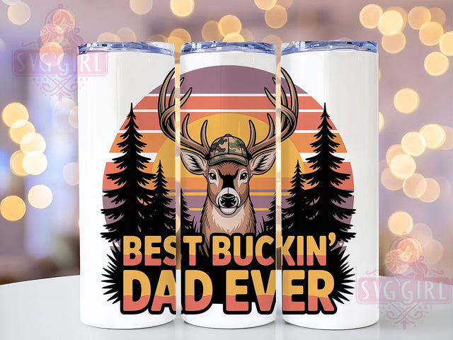 Buckin Dad Western 20oz Tumbler, Father’s Day Gift, Sublimation Wrap, Buckin’ Dad Mug, 20oz Tumbler Design, Dad Quotes PNG, Western Father Design Sublimation SvggirlplusArt 