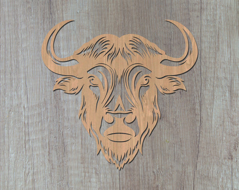 Buffalo Laser SVG Cut File, Buffalo Glowforge File, Buffalo DXF, Buffalo Wall Art SVG SVG HappyDesignStudio 