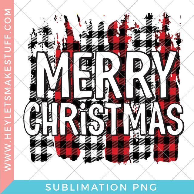 Buffalo Plaid Merry Christmas - Sublimation Sublimation Hey Let's Make Stuff 