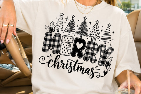 Buffalo Plaid Merry Christmas Trees PNG Sublimation nirmal108roy 