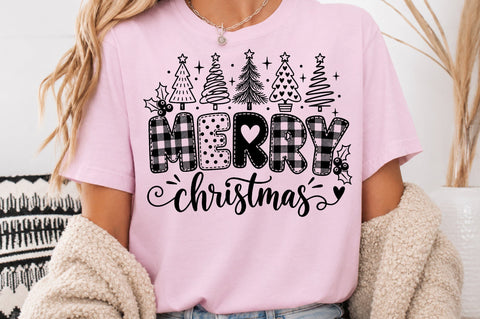 Buffalo Plaid Merry Christmas Trees PNG Sublimation nirmal108roy 