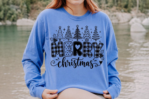 Buffalo Plaid Merry Christmas Trees PNG Sublimation nirmal108roy 