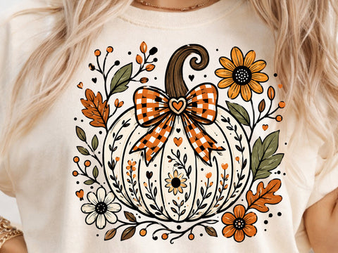Buffalo Plaid Pumpkin Fall PNG SVG DesignDestine 