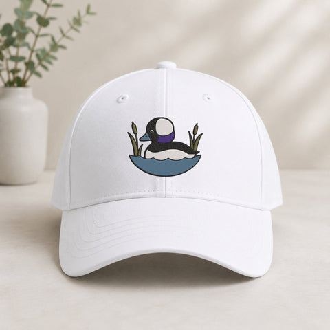 Bufflehead Duck Embroidery Design – Waterfowl Bird with Cattails Machine Embroidery File, Duck Hunting Nature Design Embroidery/Applique DESIGNS PatternFeed8 