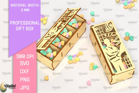 Builder Gift Box Laser Cut. 3D Favor Box SVG Laser Cut SVG Evgenyia Guschina 
