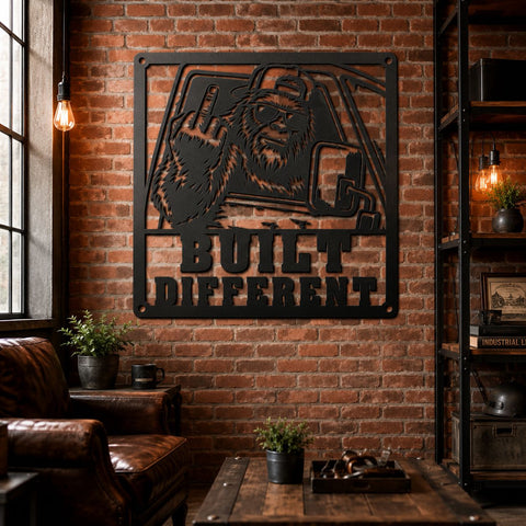 Built Different Bigfoot Laser SVG | Funny Sasquatch Metal Wall Art DXF | CNC Plasma Cut File | Laser Cut Svg | Truck Driver Sign SVG HappyDesignStudio 