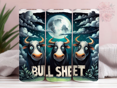 Bull Sheet Cow 20oz Tumbler Wrap PNG, Spooky Tumbler Png, Straight & Tapered Tumbler Wrap, Instant Digital Download Sublimation Li Zamperini 