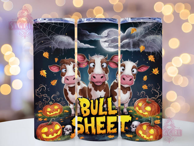 Bull Sheet Cow 20oz Tumbler Wrap Sublimation Design, Straight Tapered Tumbler Wrap, Halloween Spooky Tumbler Png, Instant Digital Download Sublimation SvggirlplusArt 