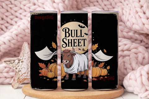 Bull Sheet Halloween 20oz Tumbler Design Sublimation DesignSVG 