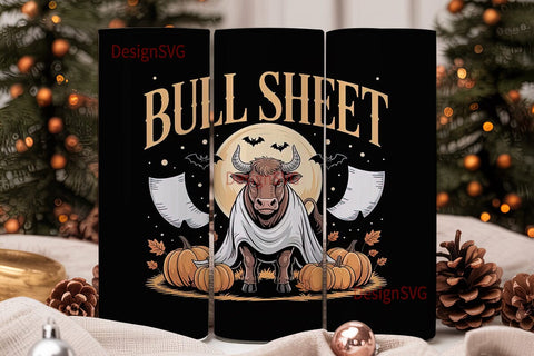 Bull Sheet Halloween 20oz Tumbler Design Sublimation DesignSVG 