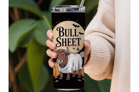 Bull Sheet Halloween 20oz Tumbler Design Sublimation DesignSVG 