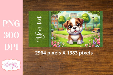 Bulldog sippy cup sublimation PNG | Cute dog 12oz tumbler Sublimation Amorclipart 