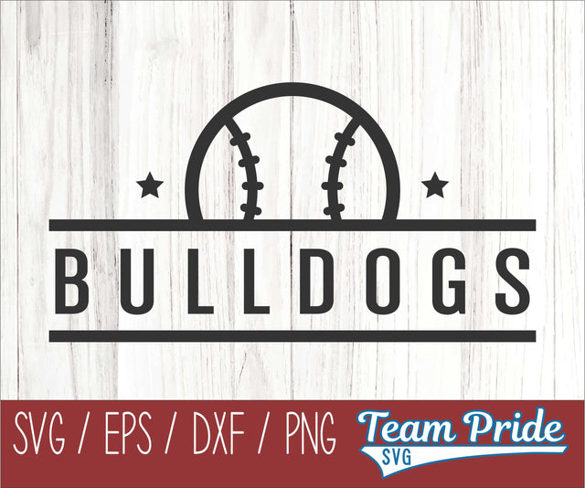 Bulldogs Baseball SVG Digital Download Printable - SVG, EPS, DXF, PNG SVG Team Pride SVG 