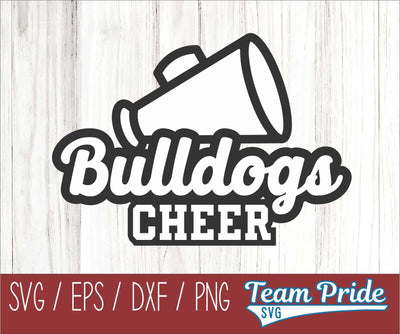 Bulldogs Cheer SVG Digital Download Printable - SVG, EPS, DXF, PNG SVG Team Pride SVG 